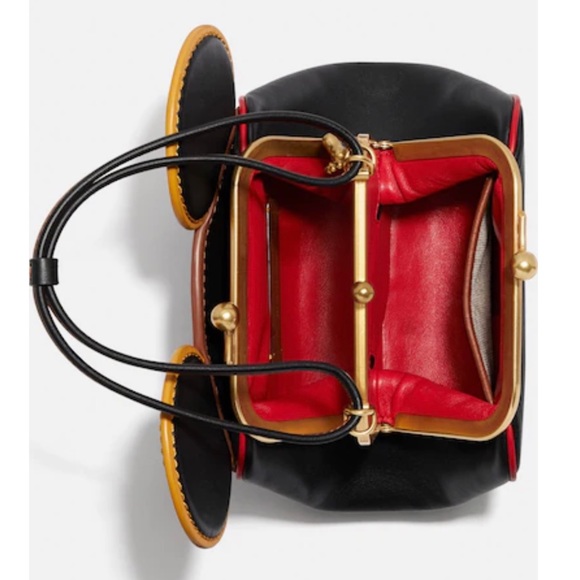 Coach x Disney Mickey Mouse x Keith Haring Leather Kisslock Crossbody Purse - Picture 16 of 16